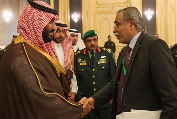 نائب رئيس البرلمان محمد أحمد الشدادي في لقاء مع الأمير محمد بن سلمان