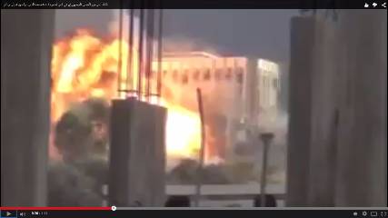 شاهد بالفيديو: لحظة انهيار القصر الجمهوري في تعز بعد تعرضه لضربات عاصفة الحزم وتحويله إلى ركام 