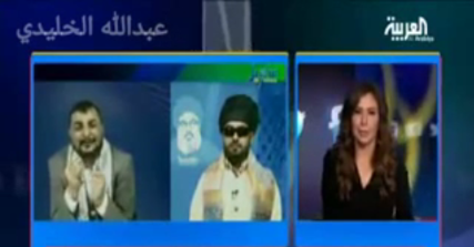 الفنان الحاوري يضحك مذيعة العربية بشكل هستيري على الهواء بعد تقليده للحوثي وصالح (فيديو)