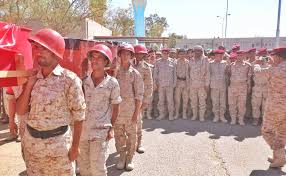صورة لتشييع شهاء الجيش في مأرب 