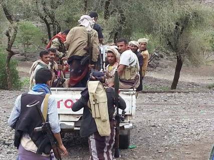 إب: تعزيزات غير مسبوقة تصل للمقاومة في جبهة الشعاور والاهمول بحزم العدين.‎