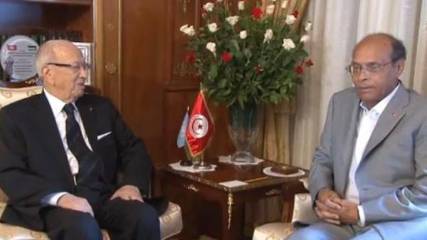 المرزوقي يهنىء السبسي بفوزه في رئاسة تونس