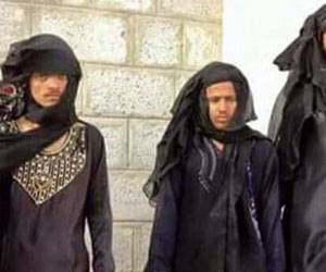 متمردو الحوثي يحاولون الهرب بأزياء نسائية