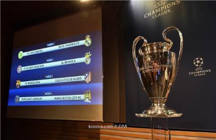 قرعة أبطال أوربا: برشلونة يصطدم باتلتيكو  وسان جيرمان يواجه السيتي ومواجهة سهلة للريال