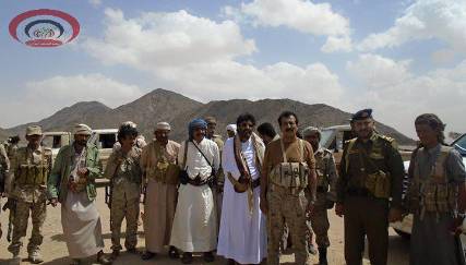 طيران التحالف يدمر مخزن أسلحة للحوثيين بالجوف والمحافظ العجي يزور جبهات القتال القريبة من صعدة